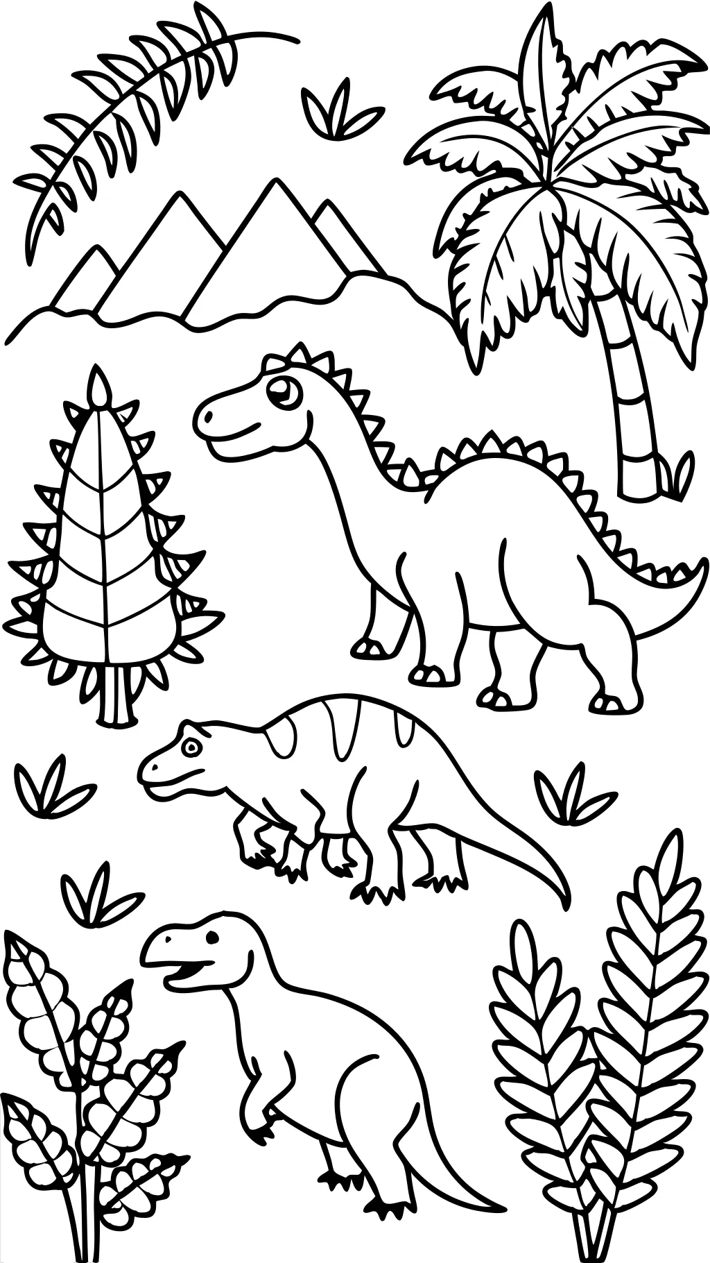 page de couleur dinosaure